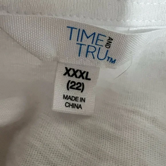 NWT Time & Tru XXXL (22) Casual Tiered Tank Top Lot- White Black 100% Cotton - Picture 4 of 6